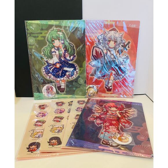 Touhou Project Clear Files & Badges Set - Picture 1 of 7